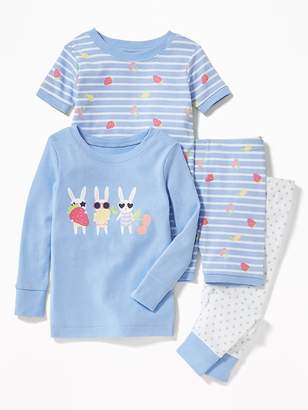 Old Navy Bunny-Graphic 4-Piece Sleep Set for Toddler & Baby