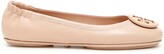 Thumbnail for your product : Tory Burch MINNIE TRAVEL BALLERINAS 8 Pink,Beige Leather