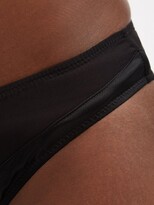 Thumbnail for your product : Araks Aaron Silk-blend Satin And Chiffon Briefs - Black
