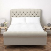 Thumbnail for your product : The White Company Aldwych Scroll Deep Buttoned Bed, Pearl Cotton, King