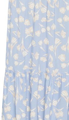 Peony Swimwear Tulip Print Flared Maxi Skirt