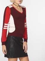 Thumbnail for your product : Red Colourblock V-Neck Jumper