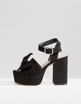 Thumbnail for your product : ASOS HALO Platform Bow Sandals