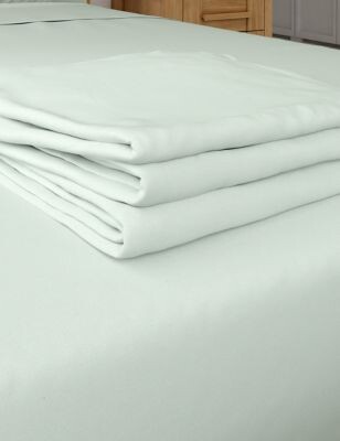 M&S Collection Bamboo Cotton Blend Sateen Flat Sheet