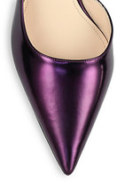Thumbnail for your product : Prada Metallic Leather d'Orsay Pumps