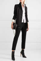 Thumbnail for your product : Ann Demeulemeester Satin-trimmed Linen And Cotton-blend Twill Blazer