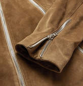 Thumbnail for your product : Maison Margiela Slim-Fit Collarless Suede Biker Jacket