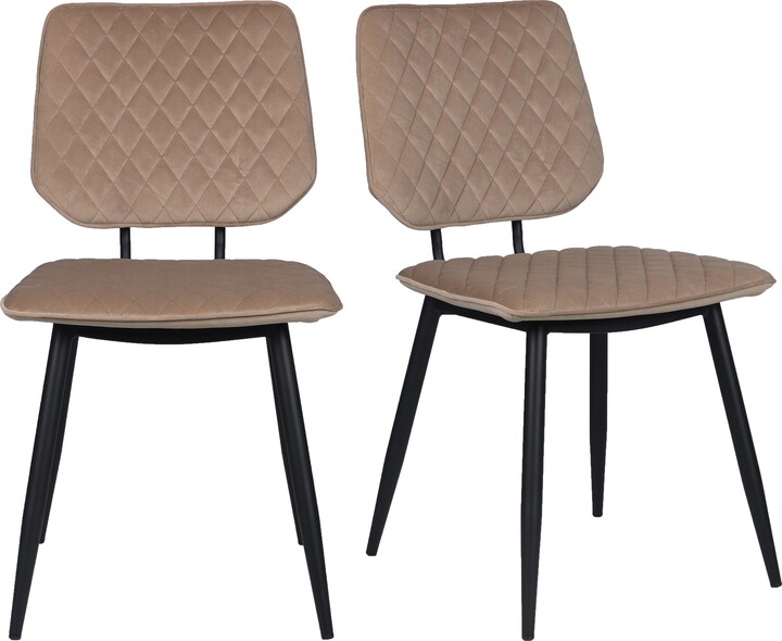 Dunelm Austin Velvet Set of 2 Dining Chairs Brown ShopStyle