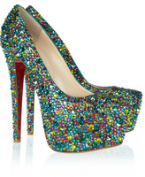 Thumbnail for your product : Christian Louboutin Daffodile 160 crystal-embellished leather pumps