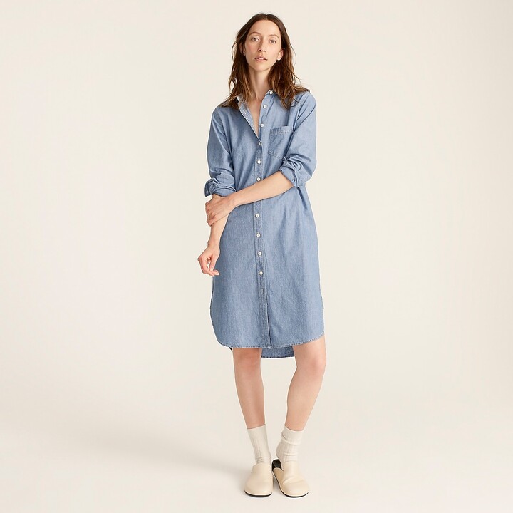 J.Crew Classic-fit chambray shirtdress ...