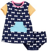 Thumbnail for your product : Toobydoo Happy Bows Kangaroo Pocket Dress (Baby & Toddler Girls)