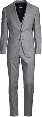 hugo boss grey suit sale