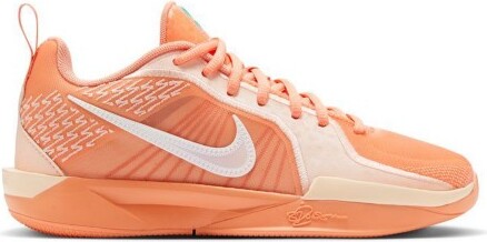 Kids' Nike Sabrina Basketball Shoes Big 2 Regular Apricot Agate/Light Bone-Washed Coral
