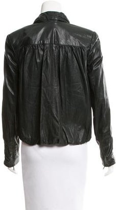 Diane von Furstenberg Leather Meringue Jacket