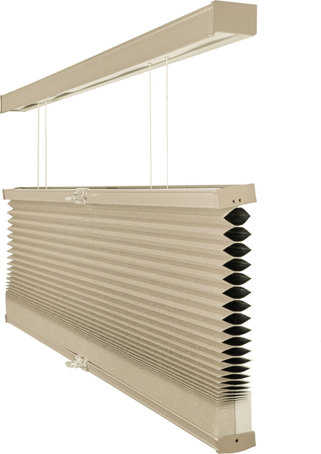 Chicology Cordless Top Down Bottom Up Blackout Cellular Shade Khaki Grey 63.25 in. W x 48 in. L