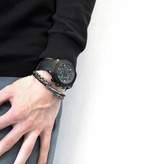 Thumbnail for your product : Coal Black Belfast Silver & Braided Leather Bracelet