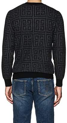 Givenchy Men's Logo-Jacquard Wool Sweater - Black