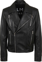 Thumbnail for your product : Balmain Zipped Lambskin Leather Biker Jacket