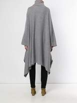 Thumbnail for your product : N.Peal fur edge asymmetric poncho