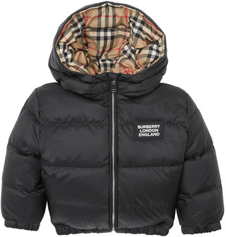 Luisaviaroma Boys Clothing Jackets Puffer Jackets Check & Quilted Puffer Coat 