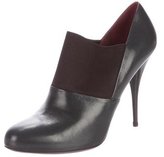 Thumbnail for your product : Miu Miu Leather Round-Toe Booties
