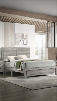 Gracie Oaks 1pc Rustic Robust Platform Bed(Only Bed)