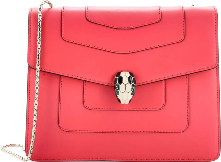 Bvlgari Pre-Owned Serpenti Forever Square Leather Medium shoulder bag