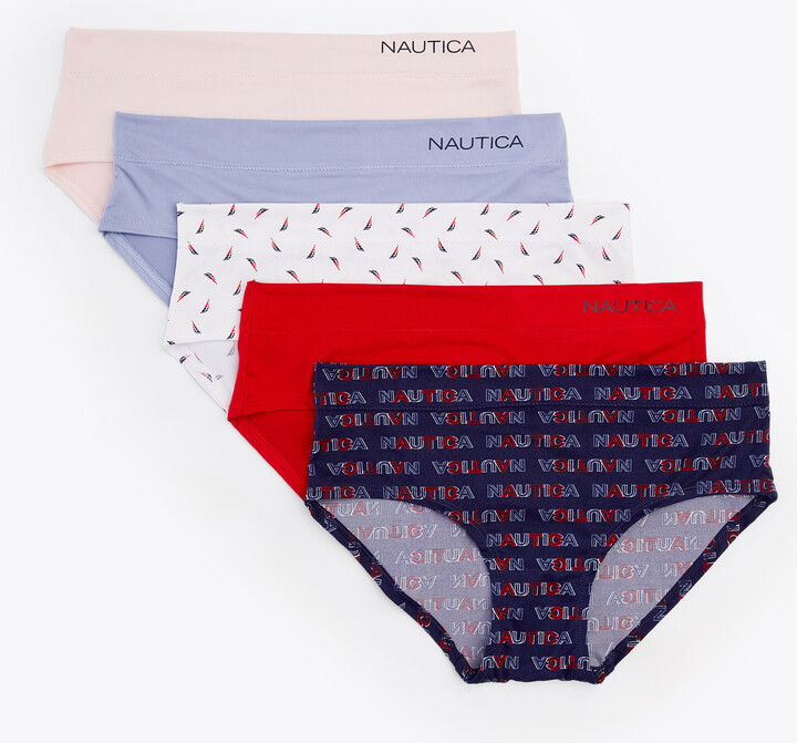 Nautica Logo Printed Hipster Briefs, 5-Pack - ShopStyle Panties