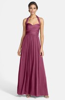 Thumbnail for your product : Monique Lhuillier ML Bridesmaids Bridesmaids Crinkled Silk Chiffon Halter Gown
