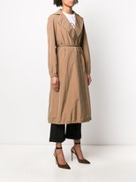 Thumbnail for your product : Manzoni 24 A-line belted waist trench coat