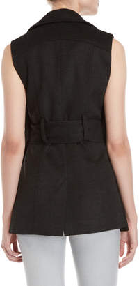 Adria Moss Double Face Belted Vest