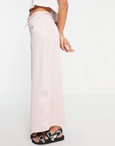 Thumbnail for your product : Reclaimed Vintage inspired midi slip skirt with tie detail co-ord in pink