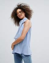 Thumbnail for your product : Traffic People High Neck Top With Bow Detail