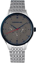 Thumbnail for your product : Morphic M65 Series, Grey Face, Silver Bracelet Watch w/Day/Date, 42mm