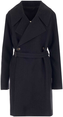 Rick Owens Belted Trench Coat - ShopStyle