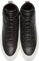 Thumbnail for your product : Public School Black & White Pebbled Mid-Top Sneakers