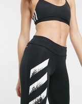 Thumbnail for your product : adidas 3 stripe leggings in black