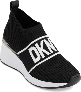 Cheap Womens Black Dkny Saba Sneaker