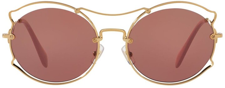 Miu miu butterfly 55mm metal frame sunglasses Clearance
