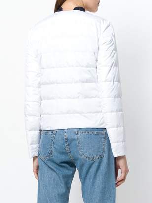 Fay stripe panelled quilted jacket
