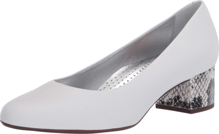 white shoes 1 inch heel