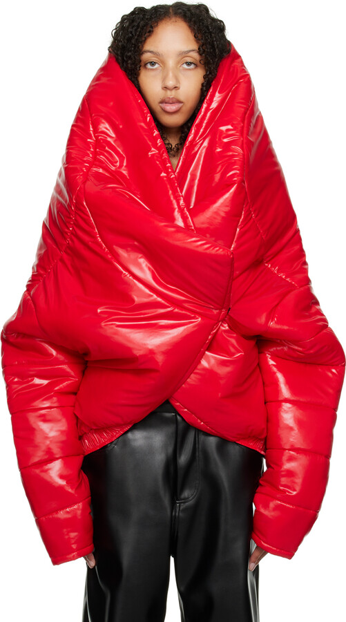 high collar puffer coat