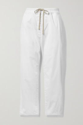 Nili Lotan Casablanca Cropped Cotton-blend Twill Pants - White