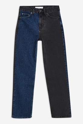 Topshop Blue Black Colour Block Jeans