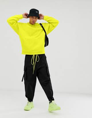 ASOS Design DESIGN oversized hoodie in lime green