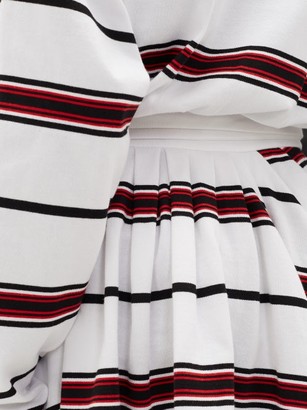 Matthew Adams Dolan Long-sleeved Striped-cotton Rugby Shirt Dress - White Multi