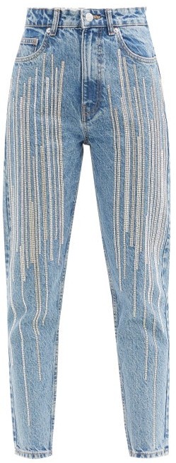 escada's couture swarovski crystal jeans