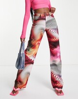 Thumbnail for your product : Jaded London boyfriend jeans in swirl print