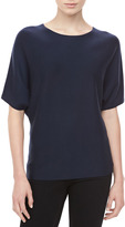 Thumbnail for your product : Michael Kors Short-Sleeve Cashmere Top, Midnight