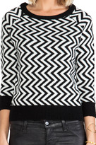 Thumbnail for your product : BB Dakota Emalee ZIg Zag Pattern Sweater